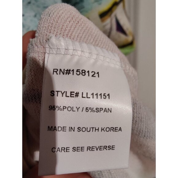 Lily London Abstract Outdoor Scene Art-To-Wear Relaxed Fit 3/4-Sleeve Top S - Picture 10 of 11